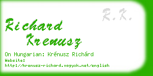 richard krenusz business card